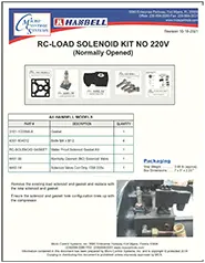 RC-LOAD SOLENOID KIT NO 220V